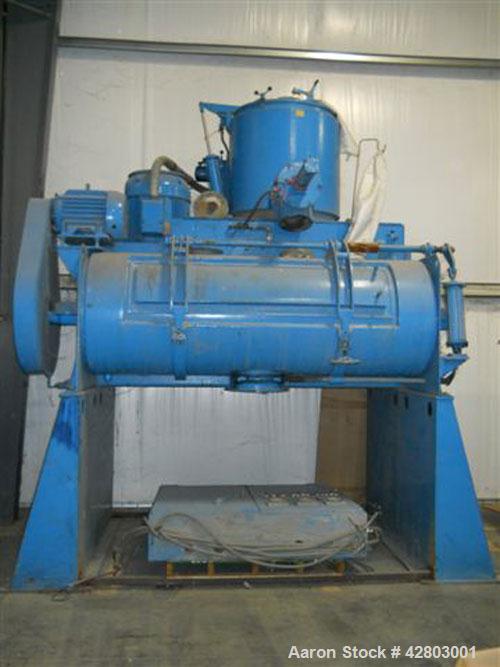 Used-Littleford Mixer, model W-600/K-1200. 600 Liter mixer, 1200 liter horizontal cooler, stainless steel, all controls (PLC...