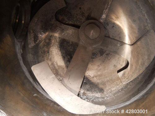 Used Littleford Mixer, model W-600/K-1200. 600 Liter mixer, 1200 liter horizontal cooler, stainless steel, all controls (PLC) and starters, liquid metering pumps for DOP, weigh scale system with cont...