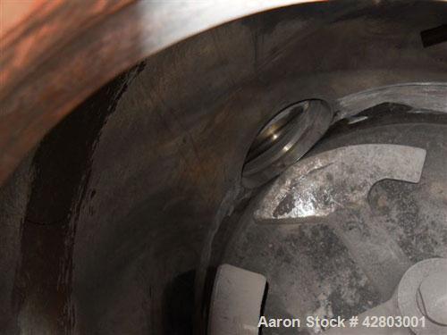 Used Littleford Mixer, model W-600/K-1200. 600 Liter mixer, 1200 liter horizontal cooler, stainless steel, all controls (PLC) and starters, liquid metering pumps for DOP, weigh scale system with cont...