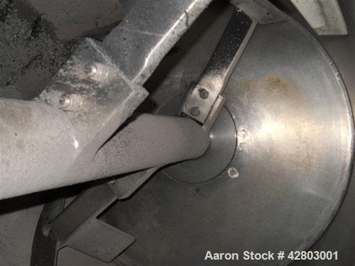 Used Littleford Mixer, model W-600/K-1200. 600 Liter mixer, 1200 liter horizontal cooler, stainless steel, all controls (PLC) and starters, liquid metering pumps for DOP, weigh scale system with cont...