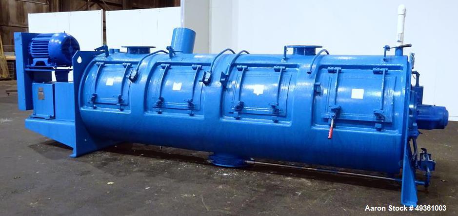 Used- Littleford Horizontal Cooler, 2400 Liter, Model W1200/2400