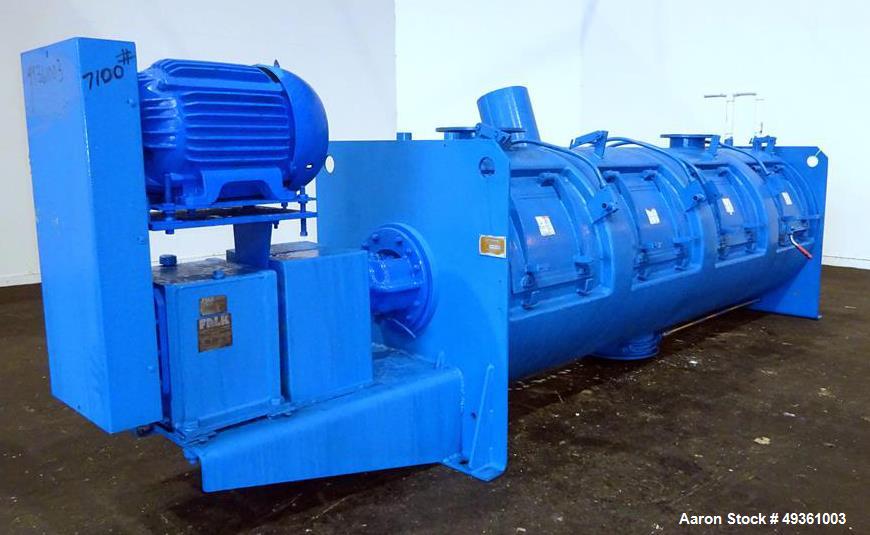 Used Littleford Horizontal Cooler, 2400 Liter, Model W1200/2400