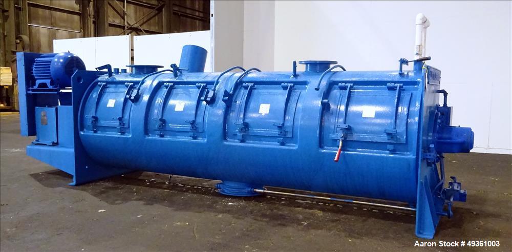 Used Littleford Horizontal Cooler, 2400 Liter, Model W1200/2400