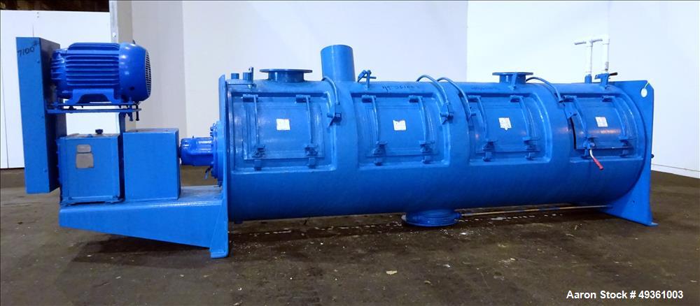 Used Littleford Horizontal Cooler, 2400 Liter, Model W1200/2400
