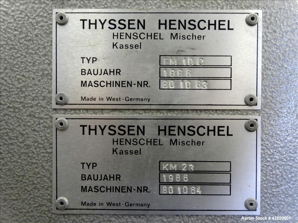Used Henschel Mixer Cooler Combination. 