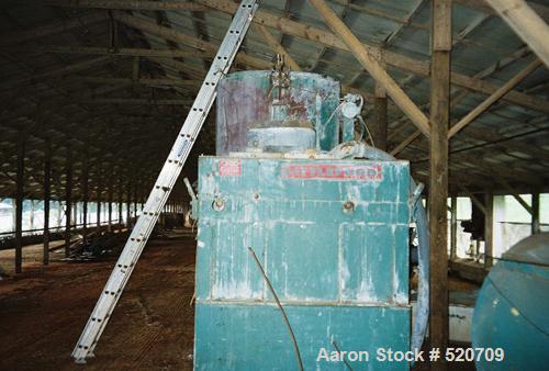 USED: Littleford 1200 liter mixer with 2400 Littleford cooler. Mixermodel LCC-1200 has 200 hp motor. Cooler is model LCC-2400 with Falkgearbox model 1070FR. Comes with 14 spare blades (new/old), 200 ...