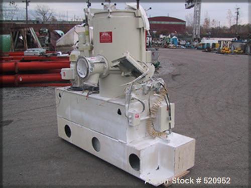 USED: Model W200/K300 Littleford mixer-cooler combination. With model W200 Littleford high speed mixer, stainless steel construction, jacketed bowl, pneumatically operated plug valve, hinged cover, w...