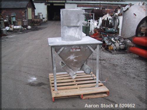 USED: Model W200/K300 Littleford mixer-cooler combination. With model W200 Littleford high speed mixer, stainless steel construction, jacketed bowl, pneumatically operated plug valve, hinged cover, w...