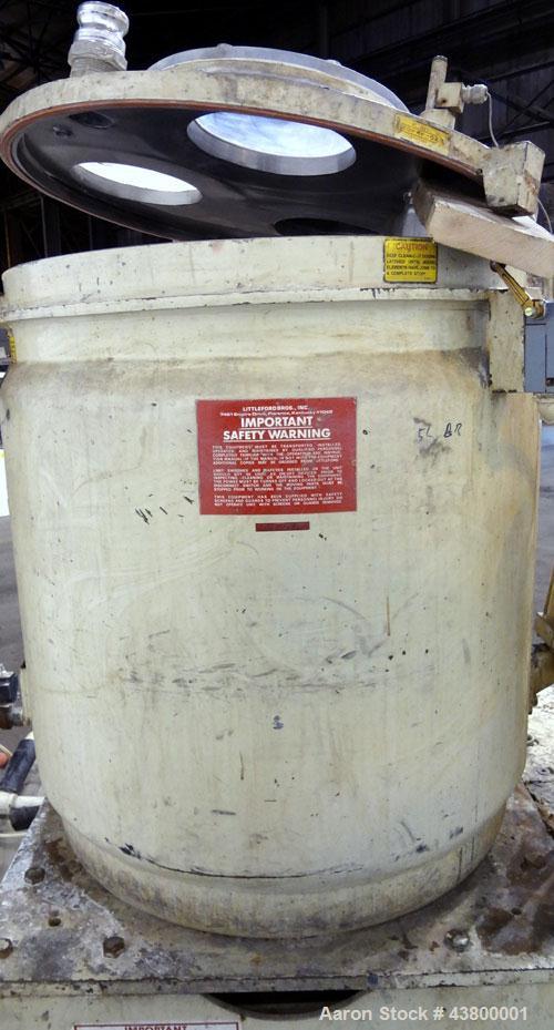 Used Littleford Mixer-Cooler Mixing System Consisting Of: (1) Littleford Model W400 high intensity mixer, 8.8 cubic feet working capacity, 304 stainless steel. Batch weight 220-325 pounds, output 110...