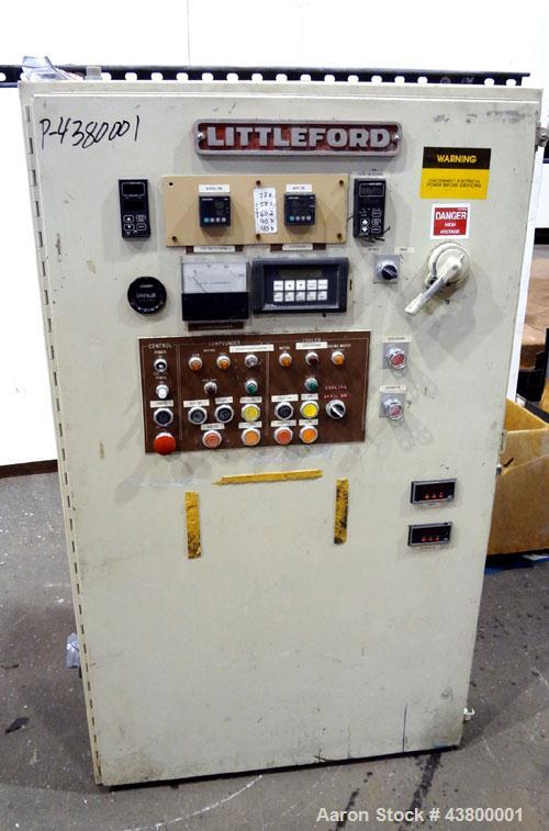 Used Littleford Mixer-Cooler Mixing System Consisting Of: (1) Littleford Model W400 high intensity mixer, 8.8 cubic feet working capacity, 304 stainless steel. Batch weight 220-325 pounds, output 110...