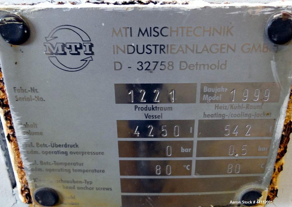 Used MTI Mischtechnik Mixer-Cooler Mixing System 