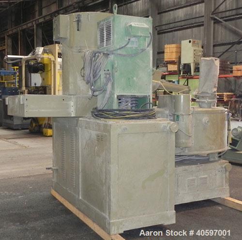 Used Papenmeier Mixer/Cooler Combo, Type MCR40/100, Consisting Of: (1) Papenmeier high intensive mixer, type MCR40, 316 stainless steel, 14.12 cubic foot (400 liter) capacity. Approximate 31" diamete...