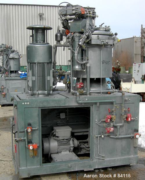 Used Papenmeier Mixer/Cooler Combo Consisting Of: (1) Model TS160 high intensity mixer, 316 stainless steel. Carbon steel jacketed bowl 23" diameter x 24" deep. Swing away top cover, 3 tier blade, 8"...