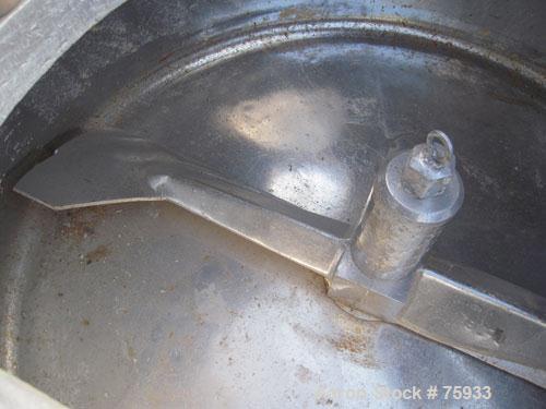 Used Prodex 500 Liter (11.5 cu ft) Mixer/Cooler Combo, Stainless Steel. Consisting of: (1) type 115JSS high intensity mixer, carbon steel jacketed bowl 36-1/2" diameter x 31" deep. Top cover with baf...