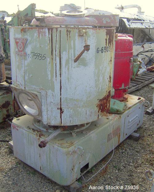 USED: Prodex 500 liter (11.5 cu ft) mixer/cooler combo, stainless steel. Consisting of: (1) type 115JSS high intensity mixer, carbon steel jacketed bowl 36-1/2" diameter x 31" deep. Top cover with ba...