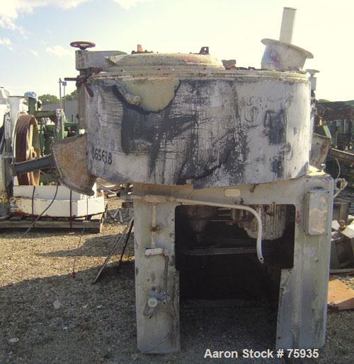 USED: Prodex 500 liter (11.5 cu ft) mixer/cooler combo, stainless steel. Consisting of: (1) type 115JSS high intensity mixer, carbon steel jacketed bowl 36-1/2" diameter x 31" deep. Top cover with ba...