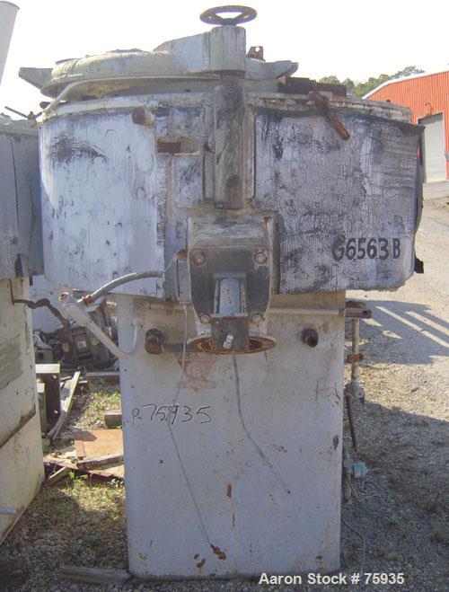 USED: Prodex 500 liter (11.5 cu ft) mixer/cooler combo, stainless steel. Consisting of: (1) type 115JSS high intensity mixer, carbon steel jacketed bowl 36-1/2" diameter x 31" deep. Top cover with ba...