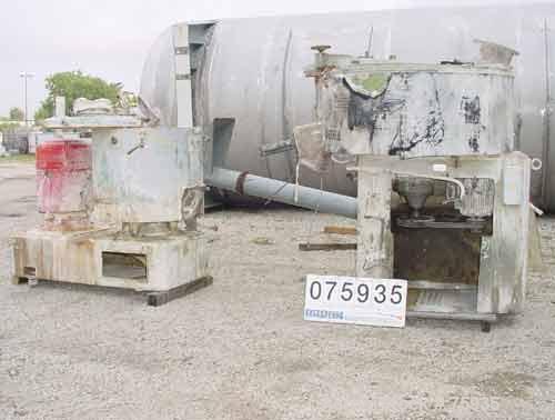 USED: Prodex 500 liter (11.5 cu ft) mixer/cooler combo, stainless steel. Consisting of: (1) type 115JSS high intensity mixer, carbon steel jacketed bowl 36-1/2" diameter x 31" deep. Top cover with ba...