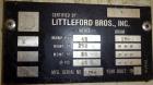 Used Littleford Mixer-Cooler Mixing System Consisting Of: (1) Littleford Model W400 high intensity mixer, 8.8 cubic feet working capacity, 304 stainless steel. Batch weight 220-325 pounds, output 110...