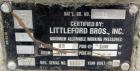 Used Littleford Mixer-Cooler Mixing System Consisting Of: (1) Littleford Model W400 high intensity mixer, 8.8 cubic feet working capacity, 304 stainless steel. Batch weight 220-325 pounds, output 110...