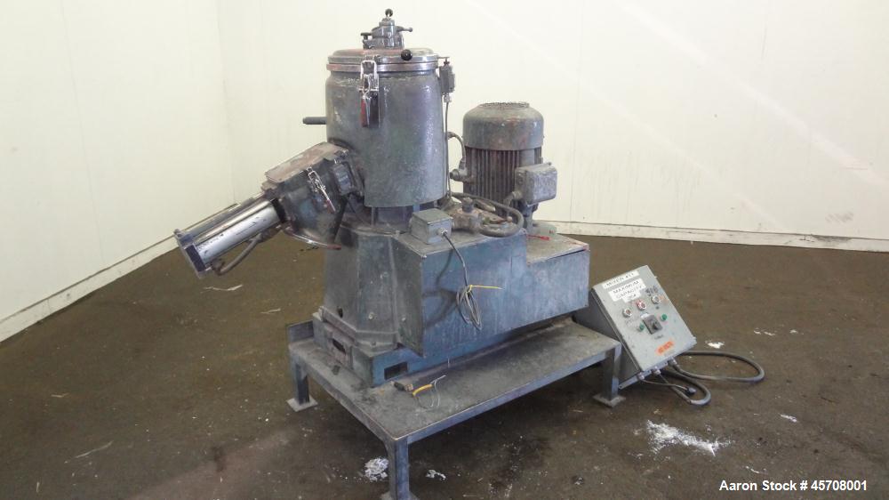 Used High Intensity Mixer, Approximately 40 liter, 316 Stainless Steel Bowl and