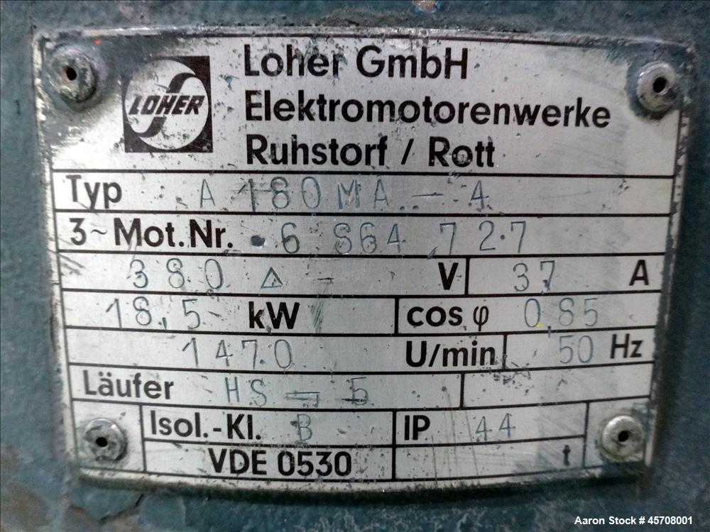 Used High Intensity Mixer, Approximately 40 liter, 316 Stainless Steel Bowl and