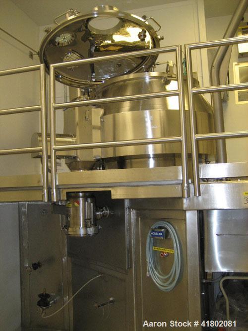 Used GEA Niro High Shear Mixer, Model PMA1200, Stainless Steel Construction. 45 kw 500 volt DC main motor, 20/15 hp 480 volt high speed chopper, control panel with digital user interface, with CIP sy...