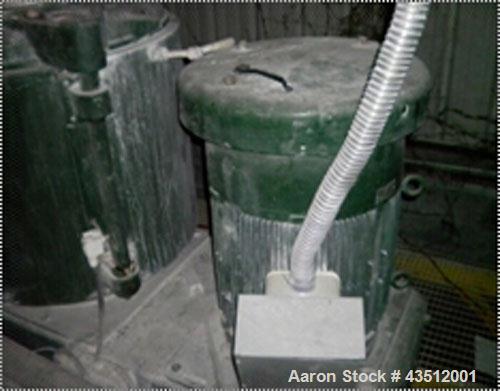 Used Henschel High Intensity Mixer, Model 115JSS, 500 liter, stainless steel. Two tier blade with baffle on cover. 36" diameter x 29" straight side. 10" outlet. Driven by an 890/1775 rpm motor.