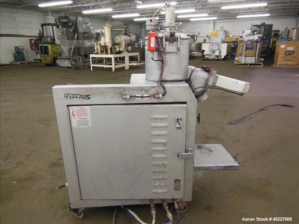Used Henschel Model FM-10 Mixer, fluidizing mixer. Bowl is 9 1/2" diameter x 9" deep, 316 stainless steel, blades are 304 stainless steel. Total capacity 9 L, mixer speed 600 to 4000 rpm driven by a ...