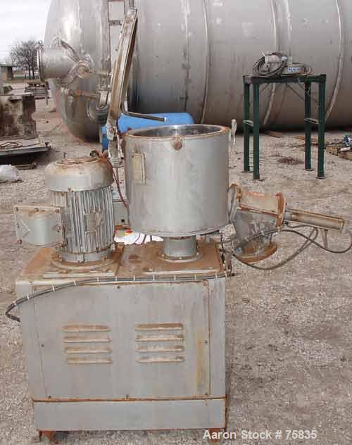 Used- Henschel High Intensity Mixer, Model FM 40D, 321 Stainless Steel.32 Liter (1.1 Cubic Feet) Working Capacity ( 40 liter...