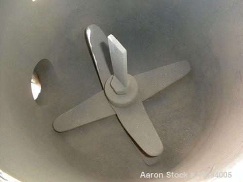 Used Henschel High Intensity Mixer, model FM 40, 304 stainless steel. 32 Liter (1.1 cubic feet) working capacity (40 liter/1.4 cubic feet total). Carbon steel jacketed bowl, 15" diameter x 14" deep, ...