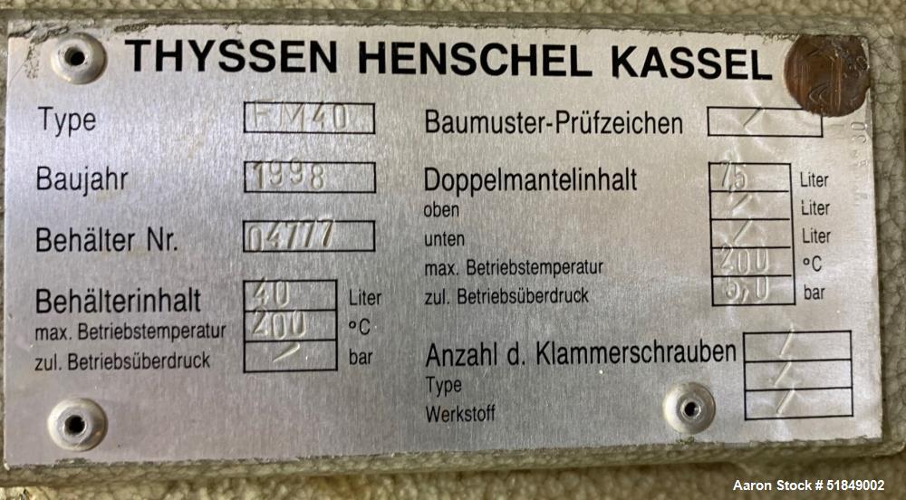Used Thyssen Henschel High Intensity Mixer
