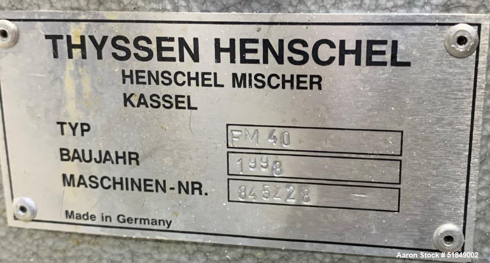 Used Thyssen Henschel High Intensity Mixer