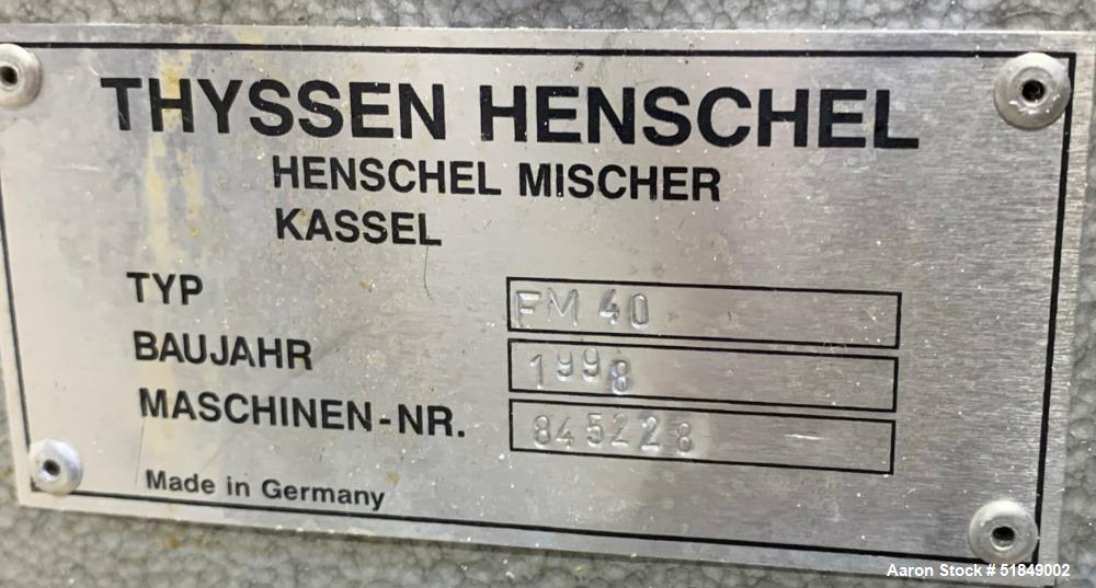 Used- Thyssen Henschel High Intensity Mixer