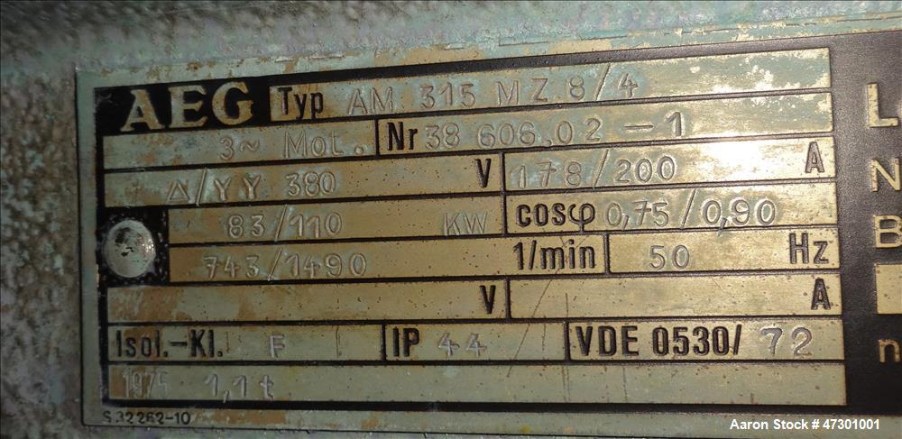 Used Henschel FM Series High Intensity Mixer, Model FM-600C