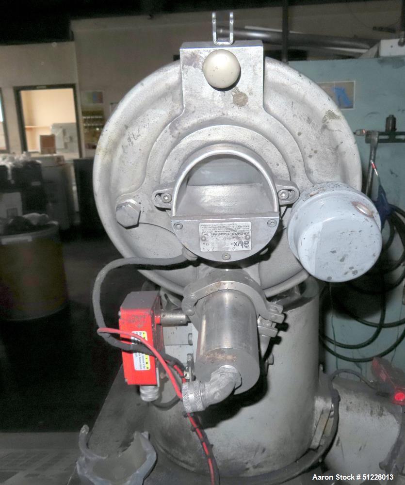 Used - Henschel Fluidizing Mixer, Model FM-10, 5 HP, 304 Stainless Steel