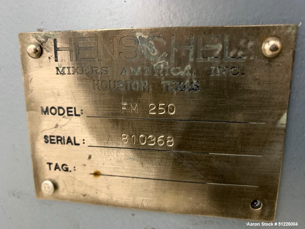 Used Henschel 250 Liter High Intensity Mixer