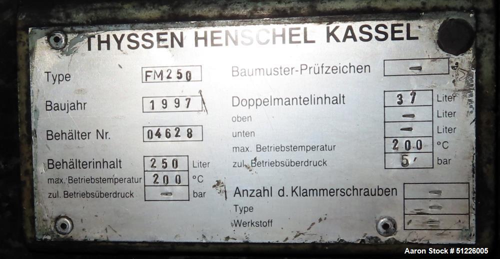 Used Henschel FM 250 Liter High Intensity Mixer