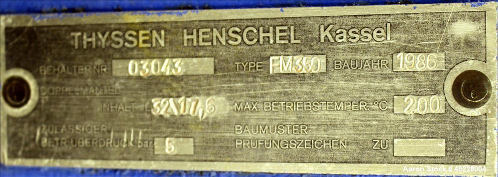 Used Henschel FM 350MB High Intensive Mixer