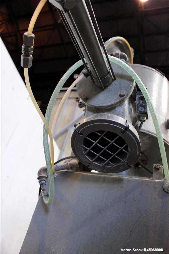 Used Henschel High Intensive Mixer, Model FM40D, 40 Liter (1.4 cubic feet) Capacity. Carbon steel jacket bowl 15" diameter x 14-1/4" deep 316 stainless steel contact parts. Hinged 304 stainless steel...