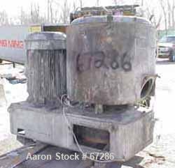 Used- Henschel High Intensity Mixer, Type FM500D, 11.5 cubic feet (500 liter). Stainless steel jacketed bowl, 36" diameter x...