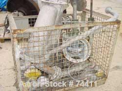 USED: Henschel high intensity mixer, model FM500D. 500 liter, 17.7 cubic feet, 316 stainless steel. Carbon steel jacketed bowl 36-1/2"  diameter x 31" deep. Hinged top cover with baffle, 2 tier blade...