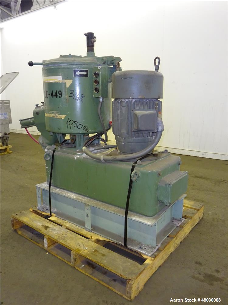 Used Henschel High Intensity Mixer, Model FM75D, 75 liter, 2.6 Cubic Feet Worki