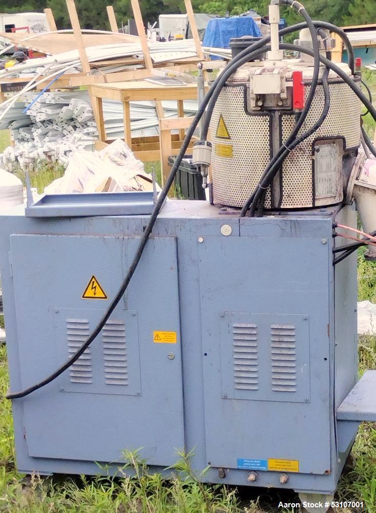 Used Thyssen Henschel High Intensity Laboratory Mixer, Type FML 40. Capacity 40 Liter. Working capacity 32 liter. Stainless steel jacketed bowl rated approximately 5 bar (72.5 psi) at 70 degrees C (1...