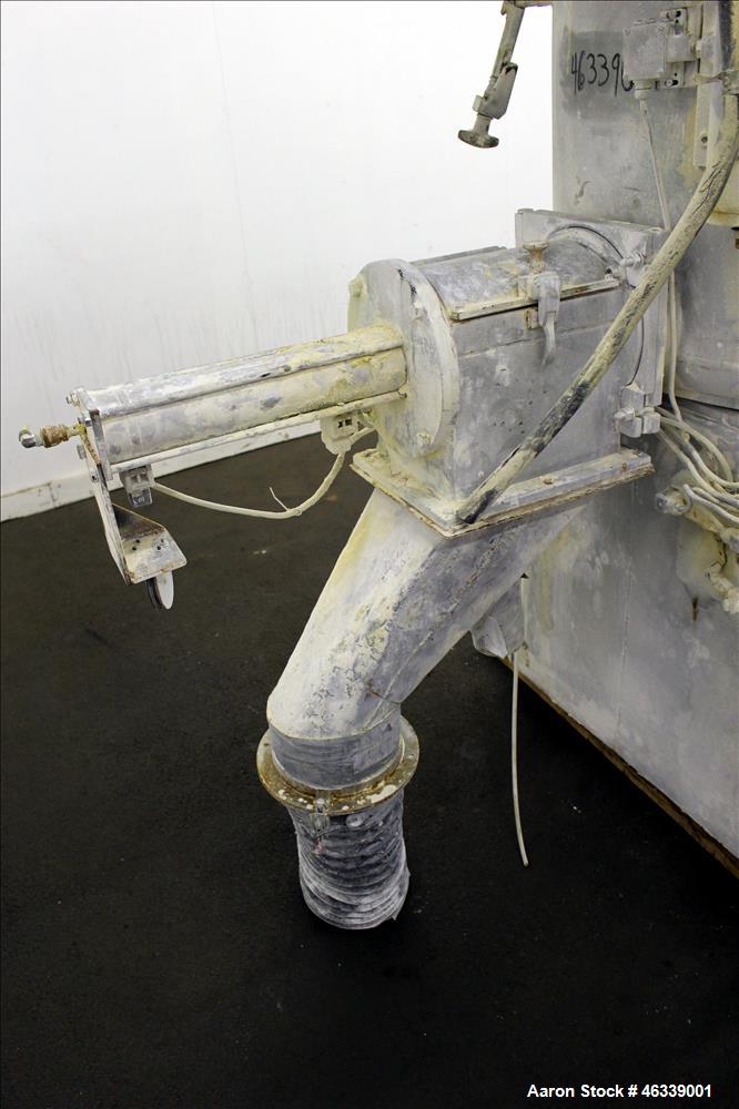 Used Henschel HU Series Medium Intensity Mixer, Model HU-500, 304 Stainless Steel. 500 Liter (17.5 cubic feet) total capacity, 400 liter (14 cubic feet) working, batch size 200 kilograms (440 pounds)...