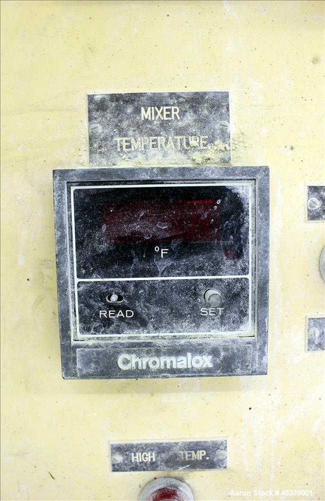 Used Henschel HU Series Medium Intensity Mixer, Model HU-500, 304 Stainless Steel. 500 Liter (17.5 cubic feet) total capacity, 400 liter (14 cubic feet) working, batch size 200 kilograms (440 pounds)...