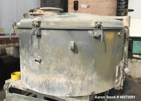 Used JF Glies Cooler, High Intensity Mixer, Model KM-2200, 2200 Liter. Stainless steel. Jacketed. 22kw motor. Includes discharge valve.