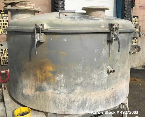 Used JF Glies Cooler, High Intensity Mixer, Model KM-2200, 2200 Liter. Stainless steel. Jacketed. 22kw motor. Includes discharge valve.