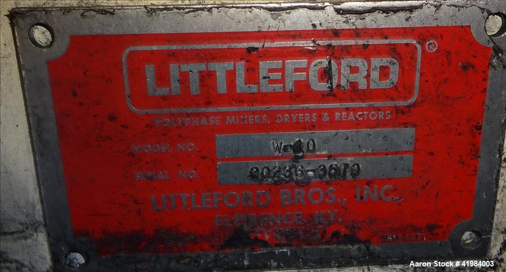 Used Stainless Steel Littleford High Intensity Lab Mixer, model W-10