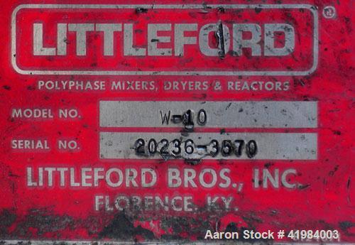 Used Stainless Steel Littleford High Intensity Lab Mixer, model W-10